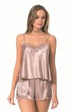 Miss Vizon Saten Babydoll Şort Takımı