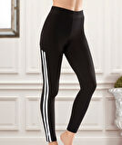 Yüksek Bel Şeritli Kadın Tayt