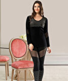 Uzun Kol Transparan Tayt Takım