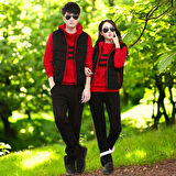 Kışlık Sevgili Kombini Şık Kadın Üçlü Eşofman