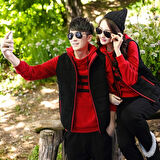 Kışlık Sevgili Kombini Şık Kadın Üçlü Eşofman