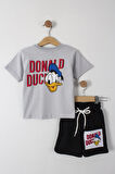 Donald Duck Baskılı Erkek Çocuk Şortlu Alt Üst Takım