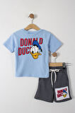 Donald Duck Baskılı Erkek Çocuk Şortlu Alt Üst Takım