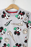 Mickey Mouse Baskılı Erkek Çocuk Şortlu Alt Üst Takım