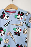 Mickey Mouse Baskılı Erkek Çocuk Şortlu Alt Üst Takım