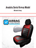 Fıat Albea Uyumlu Anadolu Serisi Oto Koltuk Kılıfı Kırmızı