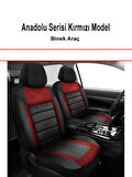 Nıssan Prımera Uyumlu Anadolu Serisi Oto Koltuk Kılıfı Kırmızı