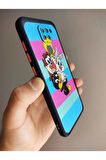 Xiaomi Redmi Note 9 Looney Tunes Tasarım Tuşları Renkli Telefon Boyun Askılı Set Kılıf