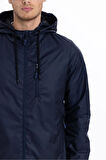 İçi Astarlı Su ve Rüzgar Geçirmez Erkek Cepli Yağmurluk