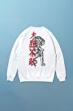 White Tiger Oversize Erkek Sweatshirt GF1159BY