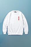 White Tiger Oversize Erkek Sweatshirt GF1159BY