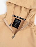 Street Style Yüksek Yaka Fermuarlı Oversize Erkek Hoodie NF0337BJ