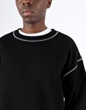 Kontrast Dikiş Oversize Erkek Sweatshirt UK1008SY