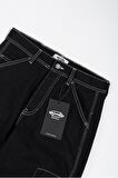 Kargo Cep Kontrast Dikiş Erkek Jean Pantolon UK1084SY