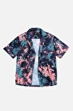 Floral Kamuflaj DryTech Oversize Erkek Gömlek UK1187KS