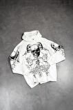 Skull Oversize Erkek Hoodie US3965BY