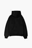 Siyah Oversize Erkek Hoodie US3982SY