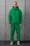 Yeşil Basic Erkek Hoodie US3995YS