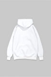 Beyaz Basic Erkek Hoodie PL1745BY