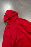Kırmızı Basic Erkek Hoodie PL1745KZ