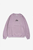 UKHWD Classic Logo Lila Oversize Erkek Sweatshirt