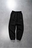 Siyah Classic Logo Jogger Lastikli Erkek Eşofman Altı