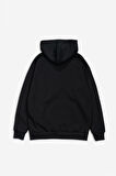 Siyah Basic Oversize Erkek Hoodie
