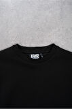 Siyah Oversize Erkek Sweatshirt