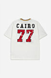 Ekru Cairo 77 Oversize Erkek Forma Tişört