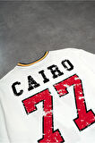 Ekru Cairo 77 Oversize Erkek Forma Tişört