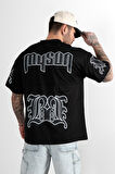 MXS Siyah Oversize Erkek Forma Tişört