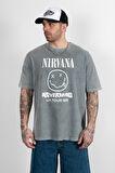 Nevermind Nirvana Gri Yıkamalı Erkek Tişört TB2207GR