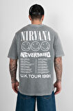 Nevermind Nirvana Gri Yıkamalı Erkek Tişört TB2207GR