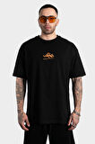 Turuncu Classic Graffiti Logo Oversize Erkek Tişört