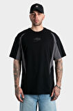 Reflective Graffiti Logo Retro Sports Oversize Erkek Tişört