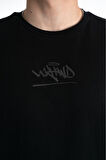 Reflective Graffiti Logo Retro Sports Oversize Erkek Tişört