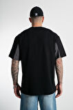 Reflective Graffiti Logo Retro Sports Oversize Erkek Tişört