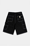 Siyah Carpenter Denim Jort Erkek Urban Şort