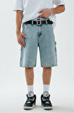 Iced Blue Carpenter Denim Jort Erkek Urban Şort