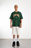 Hidden Archive Oversize Yeşil Erkek Tişört