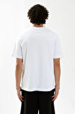 Minimal Urban Oversize Beyaz Erkek Tişört