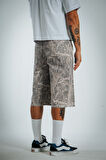 Kamuflaj  Baggy Denim Urban Jort Erkek Şort