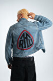 Rhude Crop Denim Erkek Ceket