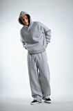Gri Urban Ghost Oversize Erkek Sweatshirt
