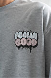 Feelin Good Oversize Uzun Kollu Gri Erkek Tişört