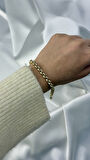 Halka Örgülü Altın Bileklik