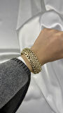 Gösterişli Şık Örgülü Altın Bileklik