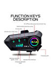 Vothoon Y10 2X Motosiklet Kask İntercom Çift Eşleşme RGB Işıklı Bluetooth Kulaklık 5,3