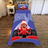 formula one car Desenli Yatak örtüsü ve yastık kılıfı 2li takımı