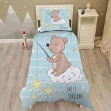 SWEET DREAMS Desenli Yatak örtüsü ve yastık kılıfı 2li takımı